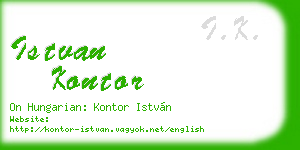 istvan kontor business card